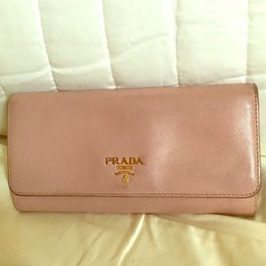 Prada Pink Saffiano Leather Wallet *SALE*